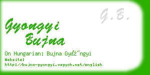 gyongyi bujna business card